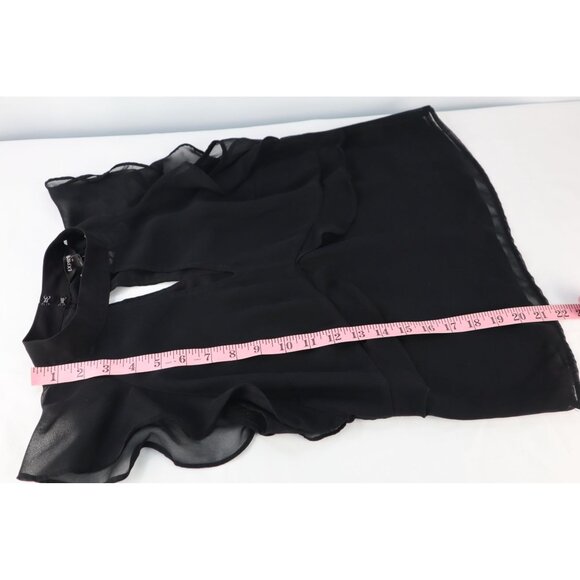 Express By Black Ruffle Sleeve Keyhole Blouse Size XS - Picture 10 of 10